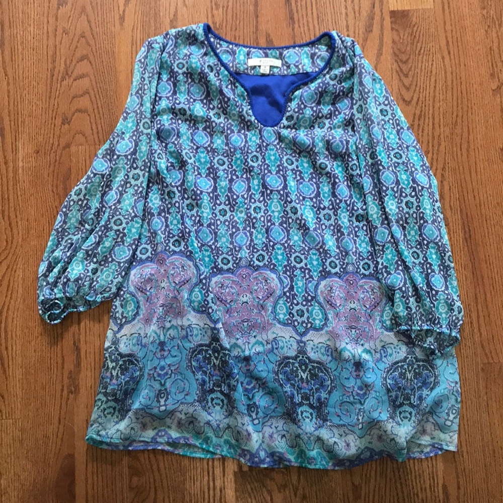 Blue hippy dress